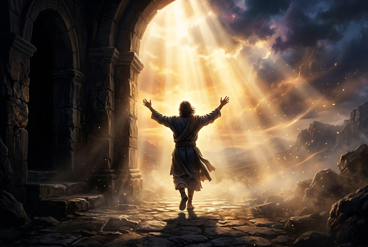 What is Santeria: a person walking out of darkness into the light of freedom in Jesus