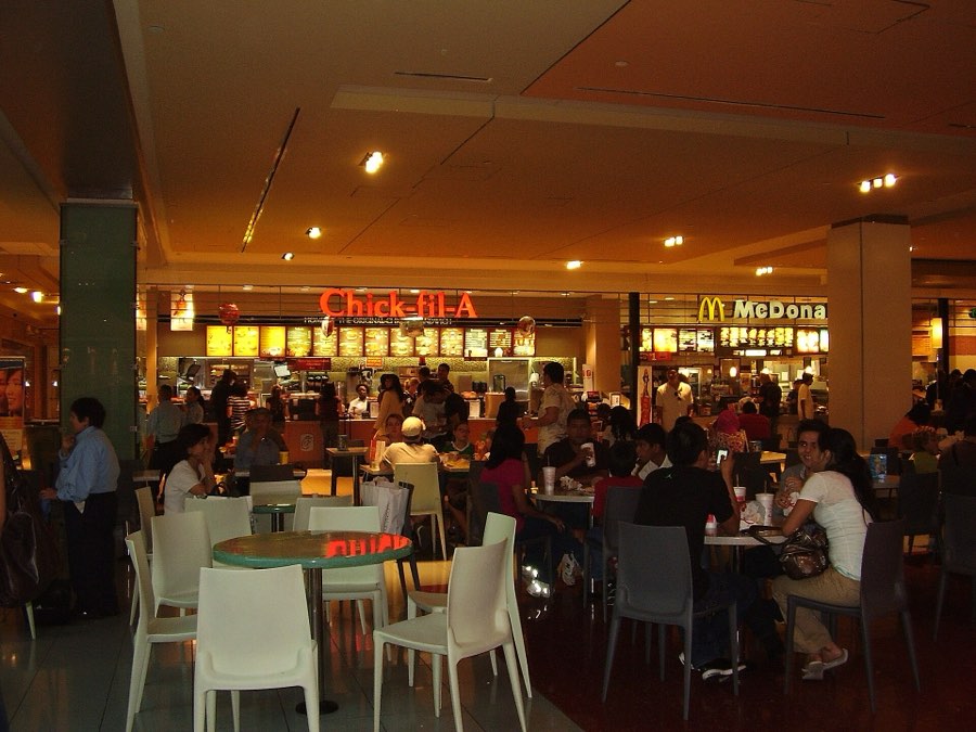 The rest of the food court